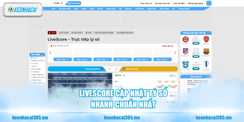 Kèo Nhà Cái – Tra Cứu Tỷ Lệ Kèo Bóng Đá Trực Tiếp Và Miễn Phí 24/7 166 Livescore cập nhật tỷ số nhanh chuẩn nhất